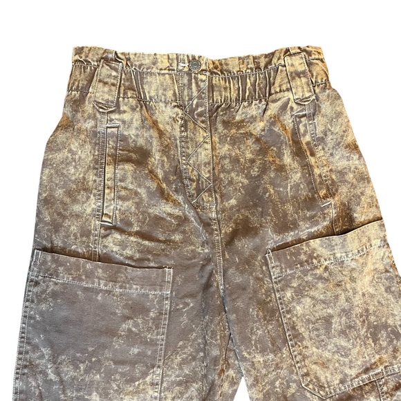 BDG Unisex Urban Outfitters High Waist Acid Washed Orange Baggy Zipper Pants S - Picture 10 of 13